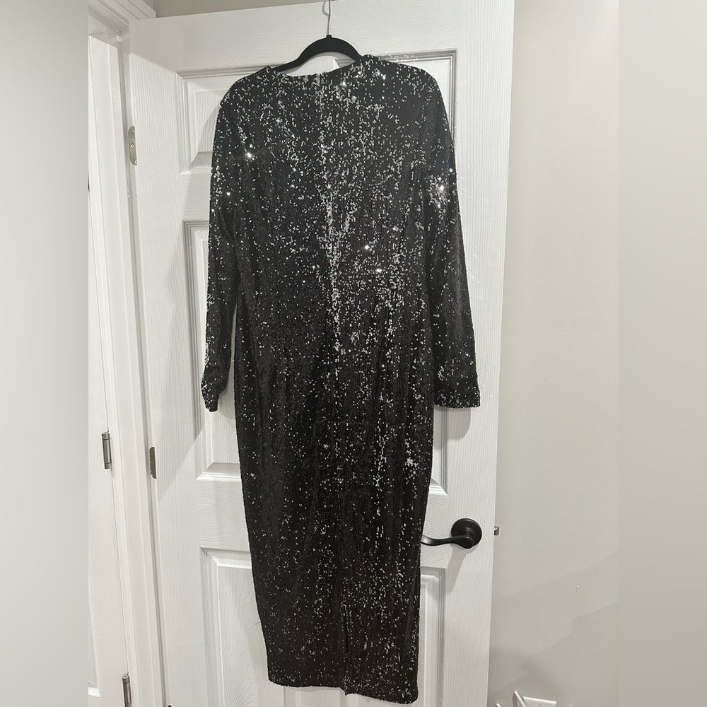 Black Sequins Dress